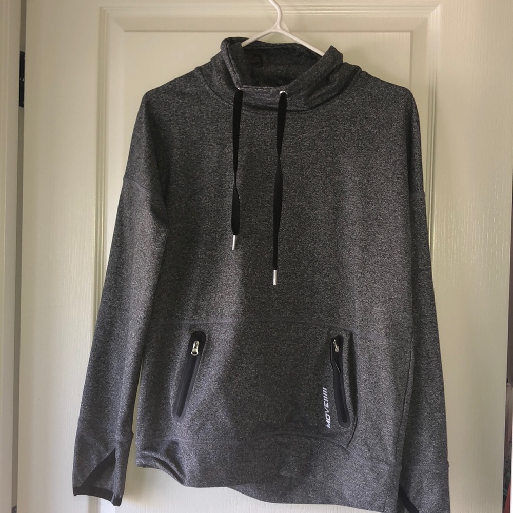 Grey turtleneck sweater